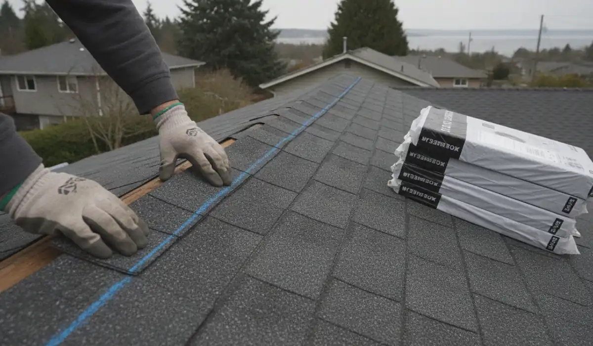 Asphalt Shingle Roofing in progress on a property in Tacoma, WA